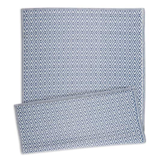 DII&#xAE; French Blue Diamond Outdoor Rug, 4ft. x 6ft.